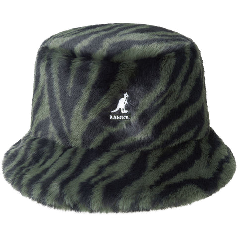 Faux Fur Bucket, Zebra