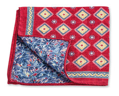 Pocket Square, Medallion Red & Blue
