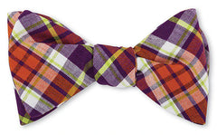 Madras Bowtie, Orange & Purple