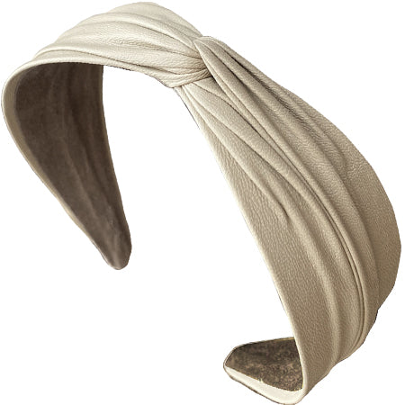 Twist Top Headband, Faux Leather