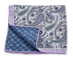 Pocket Square, Lavender Paisley
