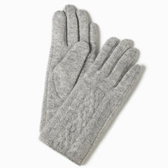 Half Cable Knit Gloves